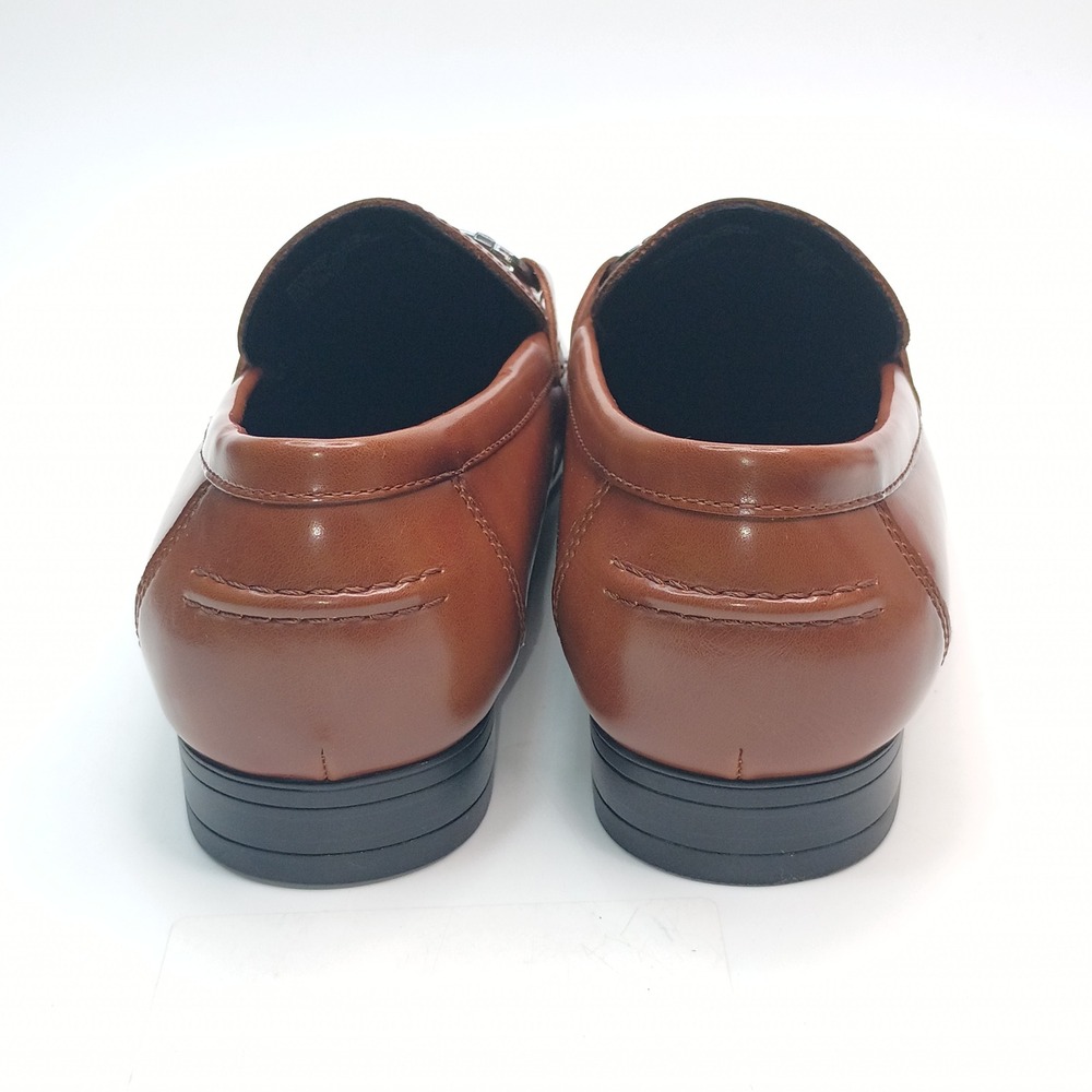 Alfani Otis Bit Loafer Men Size 8.5 M Brown Faux Leather Dress Shoes - Picture 4 of 11
